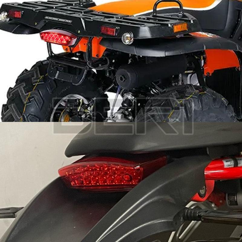 Universal Motorcycle Tail Brake Light Number License Rear Stop Running Lamp 12V