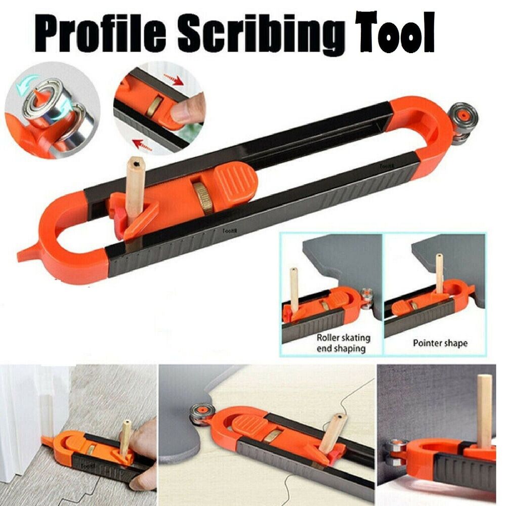 Profile Scribing Tool Contour Gauge Ruler with Lock Precise Carpenter Measure