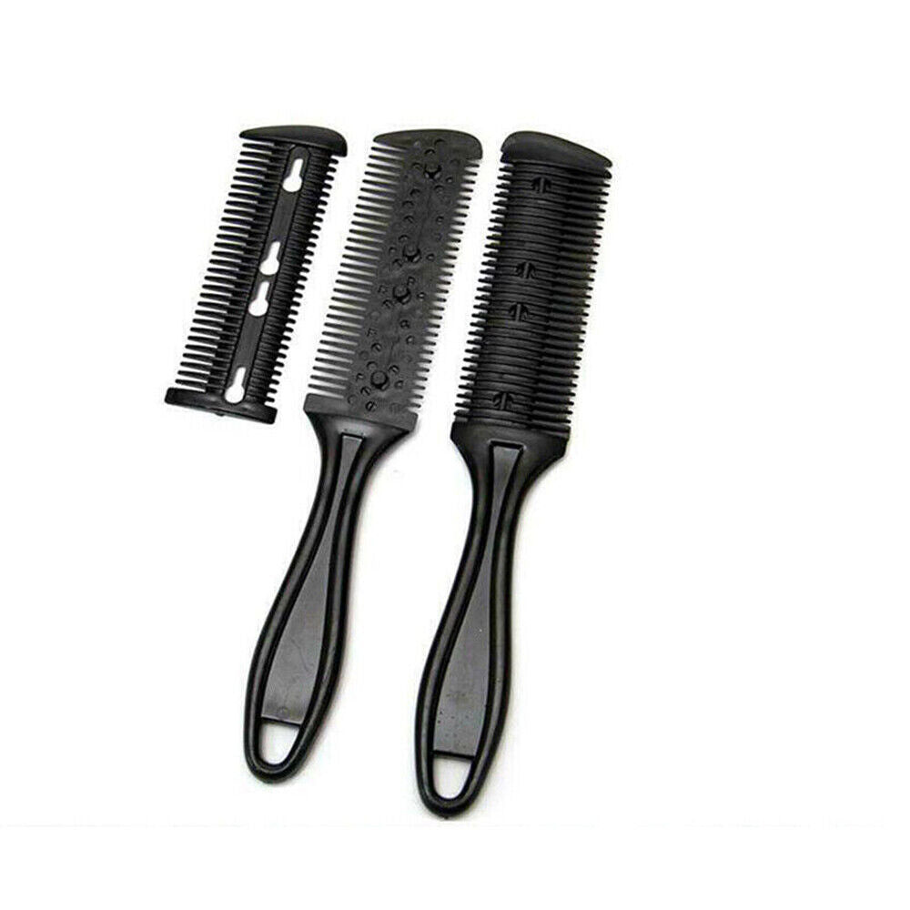 3Pcs Hair Thinning Cutting Trimmer Razor Comb with Blades Hair Cutter Comb Tools