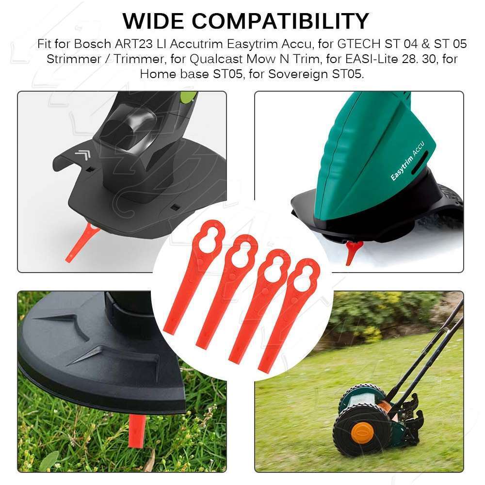 100 X Plastic Grass Trimmer Blade For Ozito Kuller Bosh Cordless Whipper Snipper