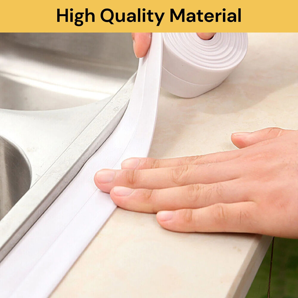 PVC Self Adhesive Caulk Sealing Strip Tape For Kitchen Wall Sink Toilet Bathroom