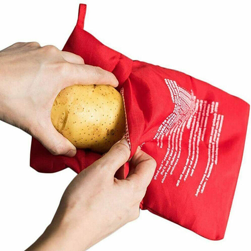 2x Microwave Baked Potato Corn Cooking Bag Reusable Washable Corn Cooker Express