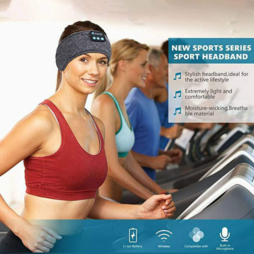 Wireless Cozy Band Sleeping Headphones Waterproof Sport Bluetooth 5.0 Headband