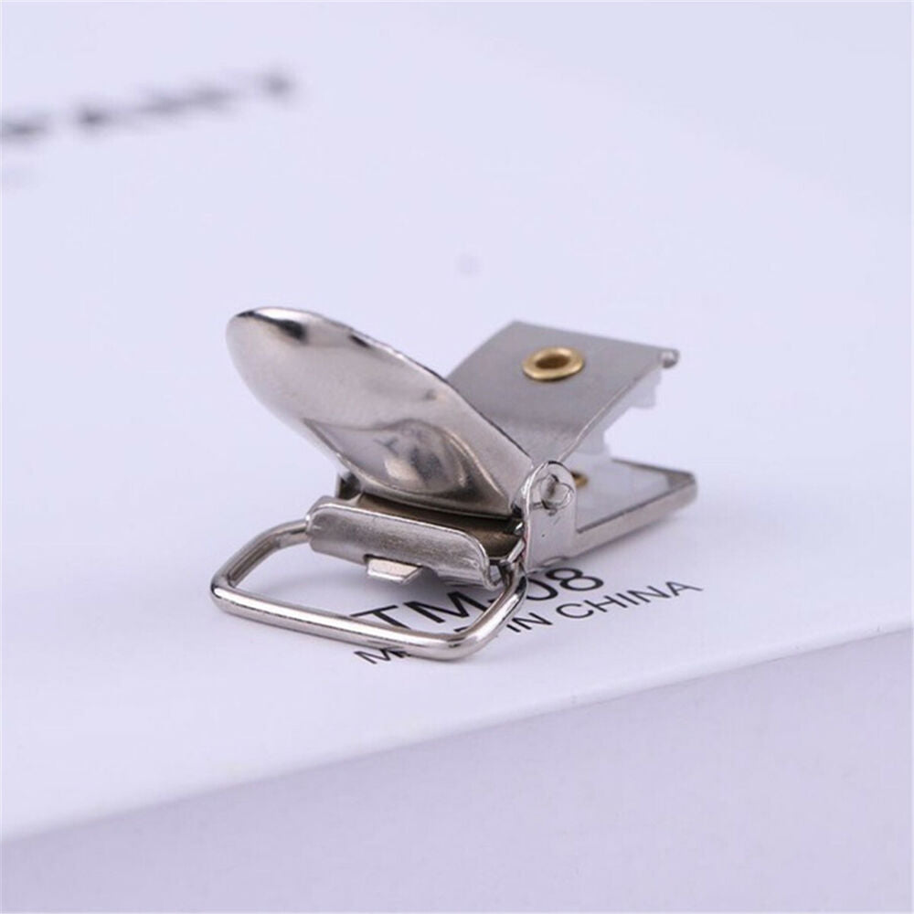 10pcs Metal Clips Insert Baby Pacifier Dummy Holders Pacifier Suspender Hook