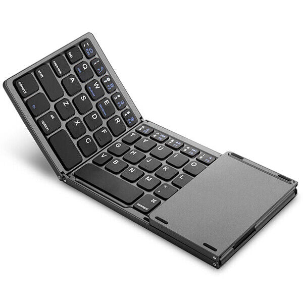 Mini Wireless Bluetooth Keyboard With Touchpad For iPad Samsung Tablet Foldable