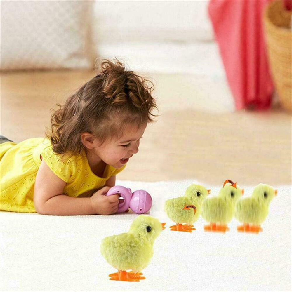 Wind-up Hopping Jumping Chicken Clockwork Walking Toys Kids Children Gift