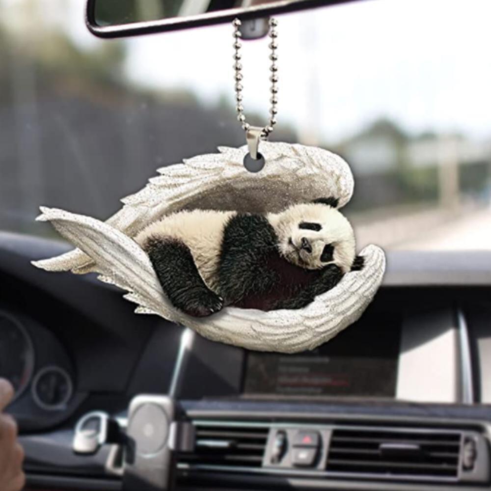 Hanging Ornament Keychain Cute Sleeping Angel Animal Pendant Wing Car Gift