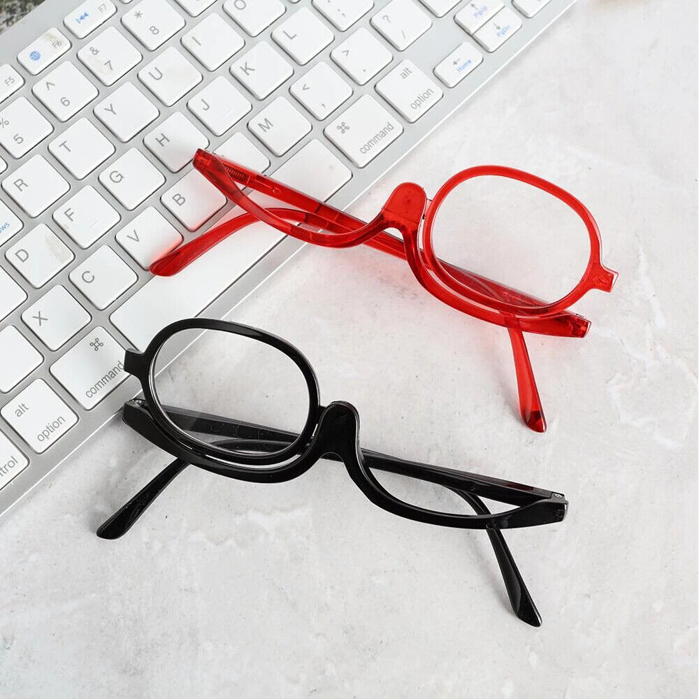 Women Eyeglasses Make-up Magnifying Glasses Foldable Reading Flip Down Glasses