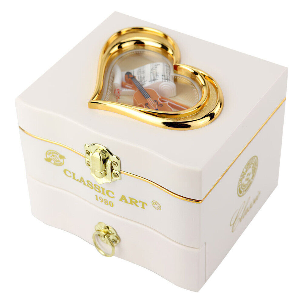 Musical Jewellery Box Rotating Ballerina Dancer Music Box Storage Organizer Gift