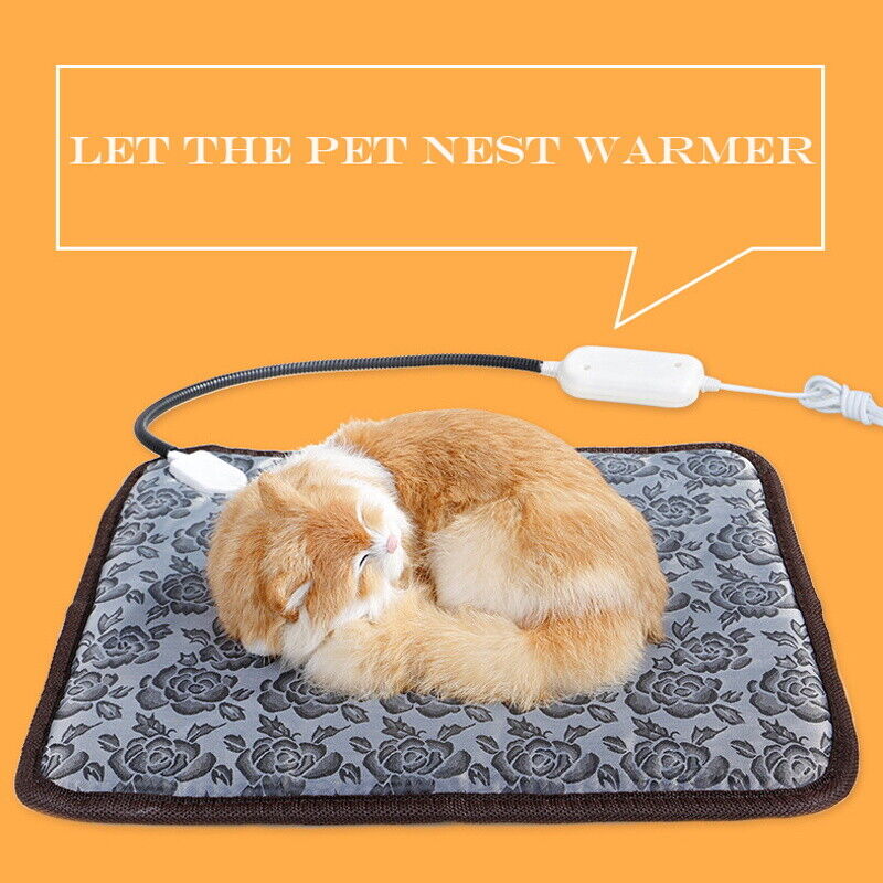 Pet Electric Heat Heated Heating Heater Pad Mat Blanket Bed Dog Cat Bunny