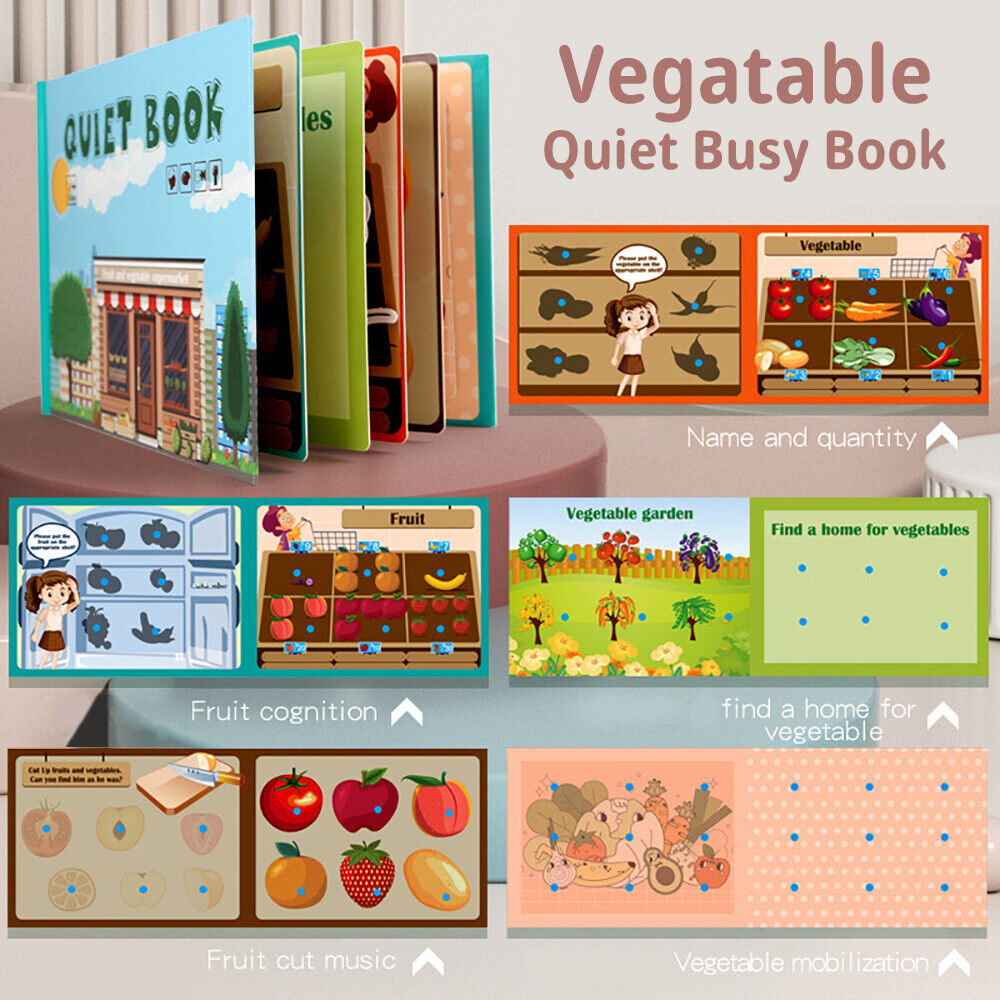 Kids Quiet Busy Book Montessori Toy Child Toddler Early Educational Learning Toy