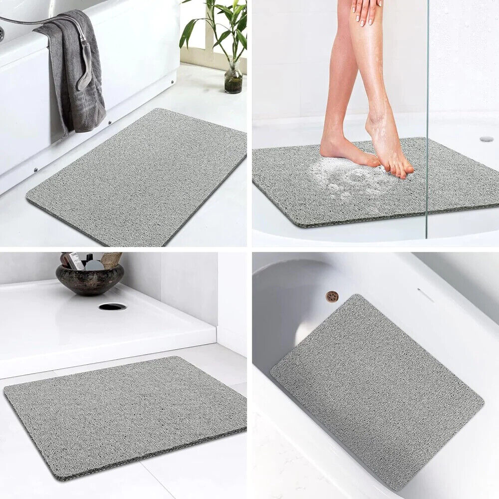 Hydro Wonder Super Comfy Shower Mat Non Slip Never Stains or Blocks Drain Grey