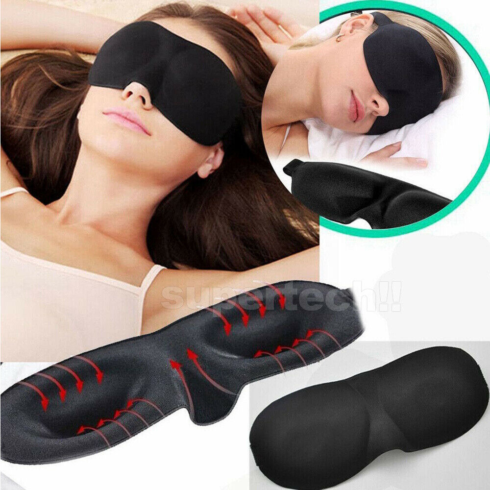 Travel Sleep Eye Mask Soft Memory Foam Padded Shade Cover Sleeping Blindfold