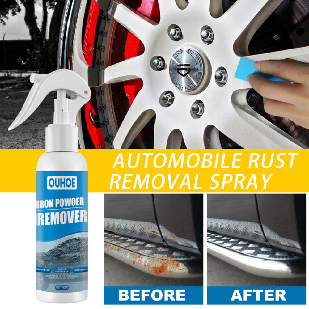 OUHOE Iron Powder Remover Car Rust Removal Spray RustOut Instant Remover Spray