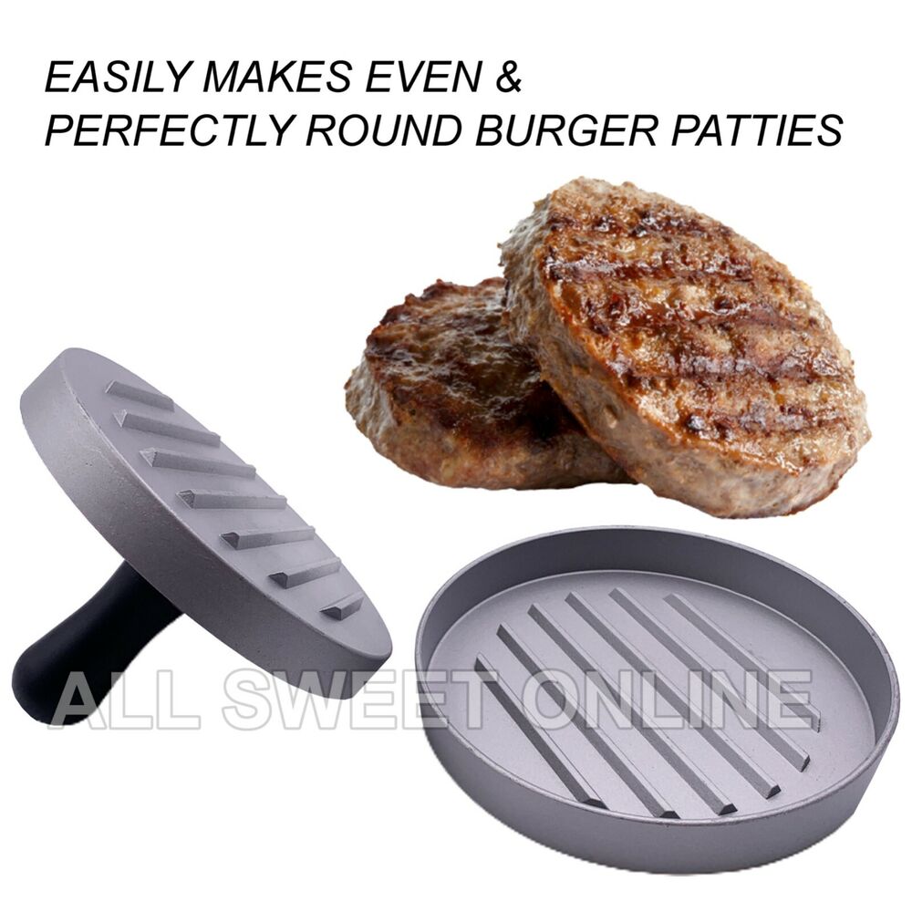 Non-Stick Burger Press Aluminum Hamburger Maker Patty Mold DIY Meat Beef BBQ