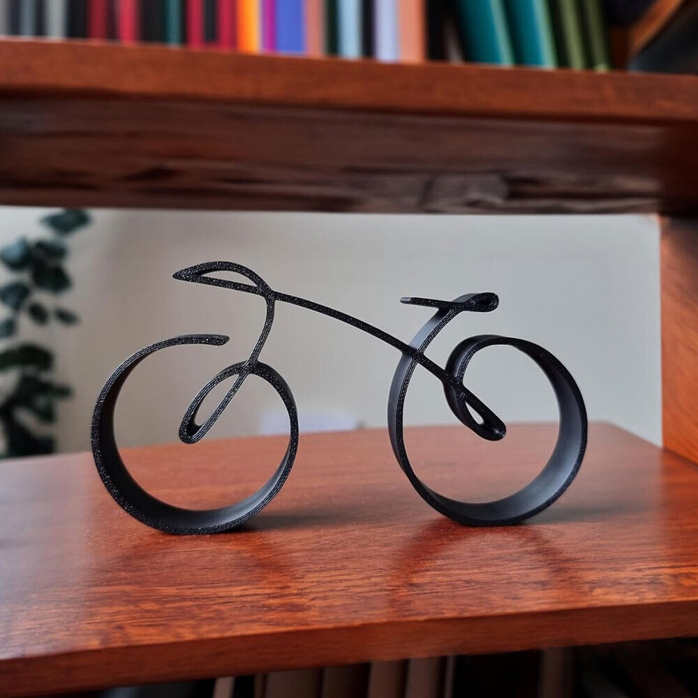 Wire Framed Bicycles Decoration Minimalistic Bicycle Sculpture Iron #T