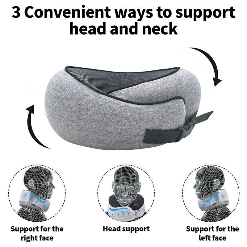 Memory Foam Neck Pillow Comfortable & Breathable Soft U Shaped Pillow for Travel