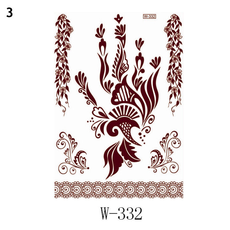 Temporary Tattoos Sticker Red Classic Henna Tattoo Tattoo Sticker Body Art 1pc