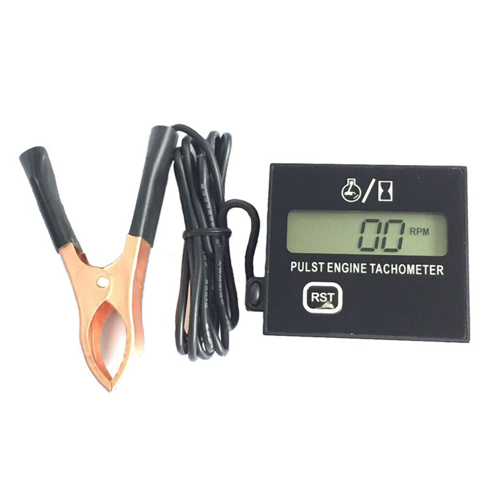 Digital Chainsaw Tachometer Tach Gauge Display Pulse Speedometer for RV ATV Dirt