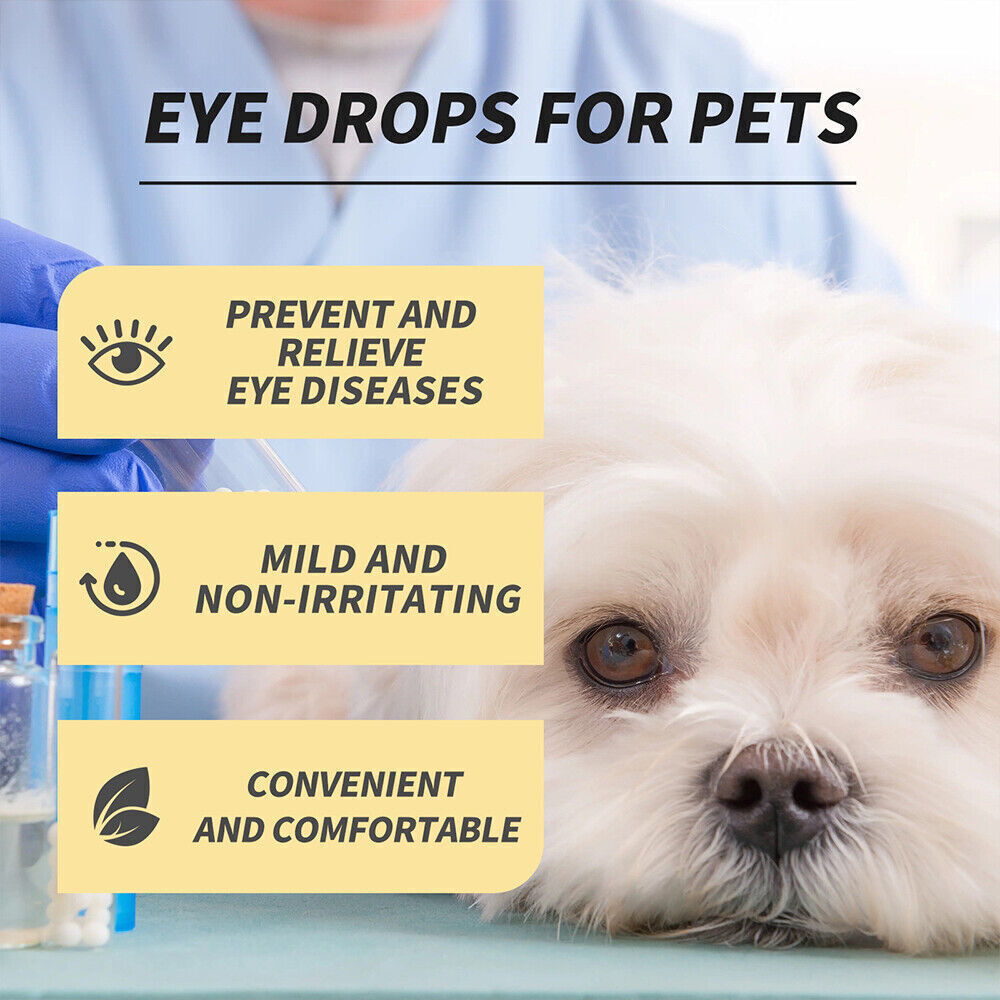 2x Eye Drops for Pet Anti Bacterial Viral and Fungal & Infections Dog Cat Eye Care╯