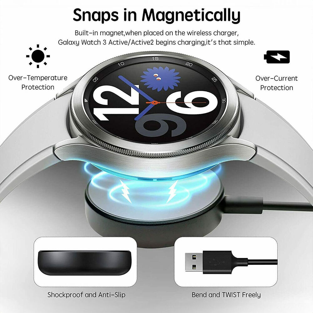 Wireless Magnetic Charger For iWatch Samsung Galaxy Watch 5 Pro/5/4/3 USB Type C