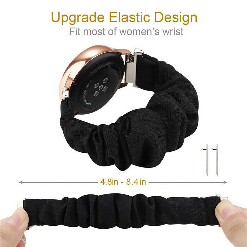 For Samsung Galaxy Watch 3 41mm 4 5 Active 2 40/44mm Scrunchie Loop Band Strap