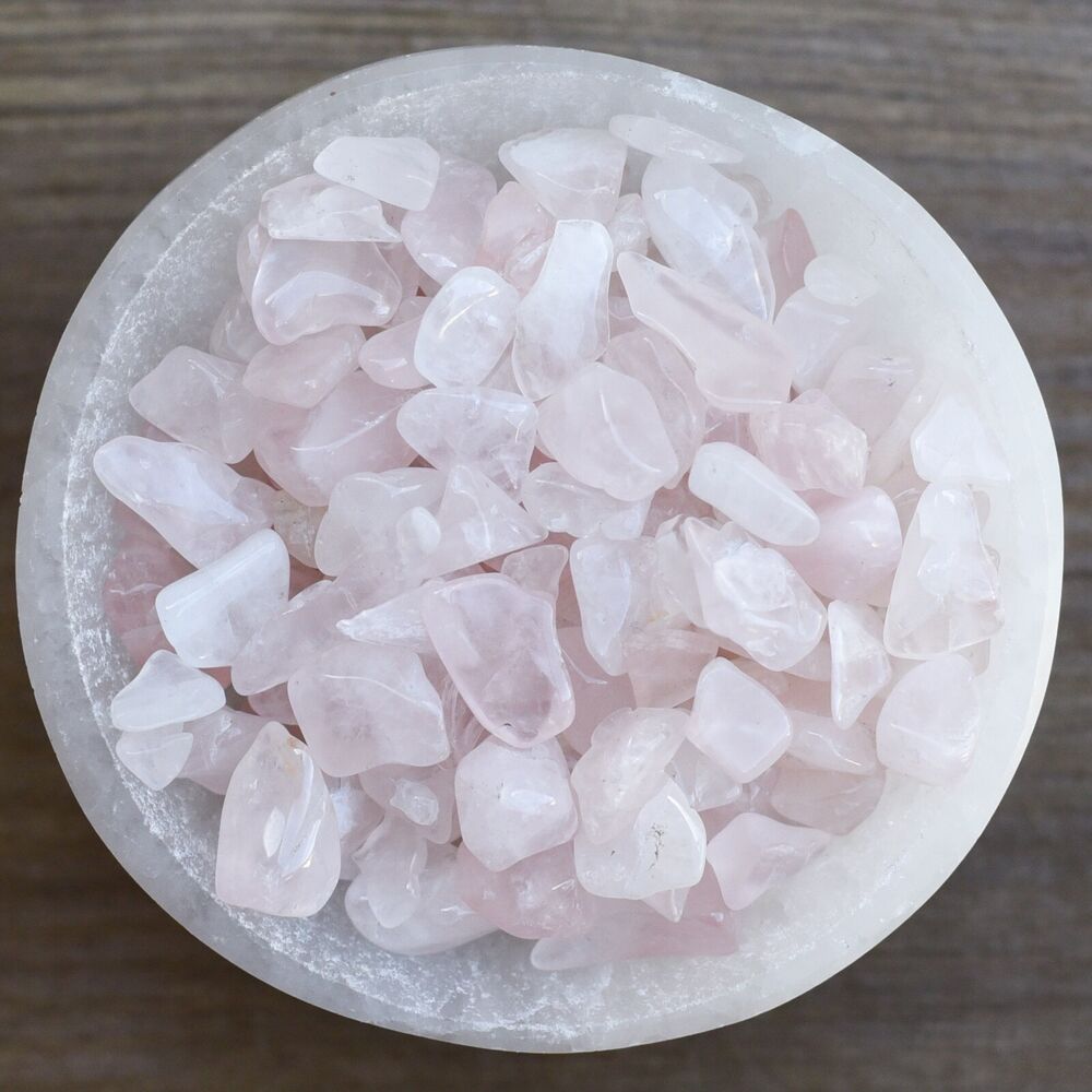 500g Rose Quartz Crystal Chips BULK  A Grade Gemstone Tumble Polished Mini