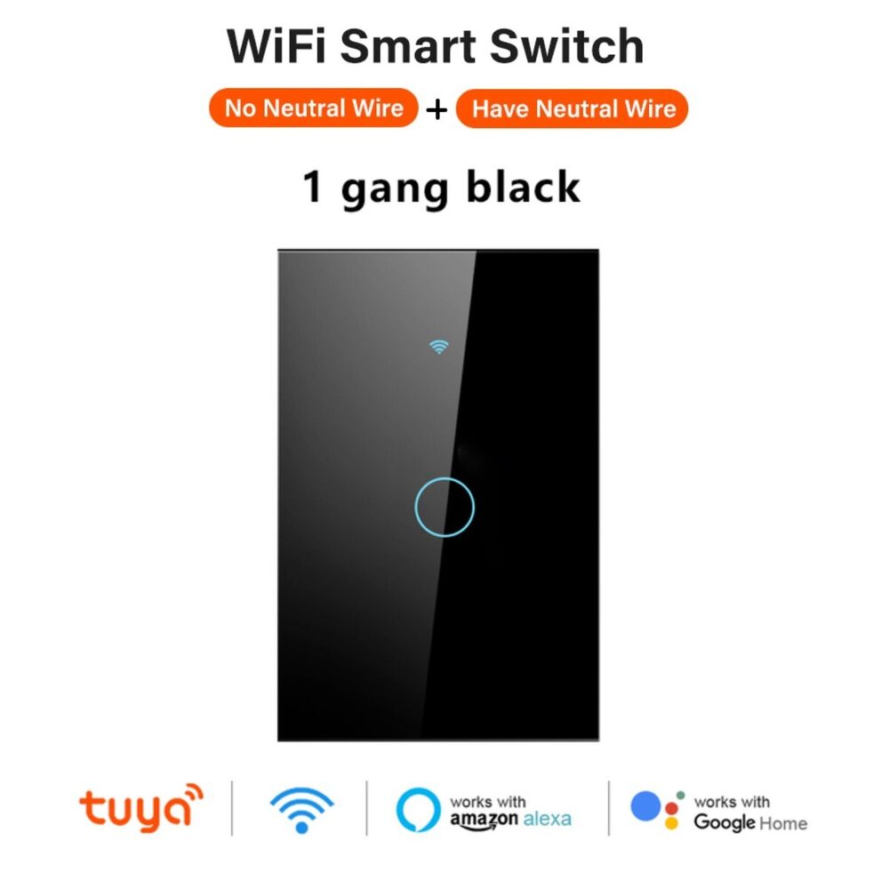 WiFi Switch Light Tuya Touch Smart Switch Wall Panel For Alexa Google 1/2/3 Gang