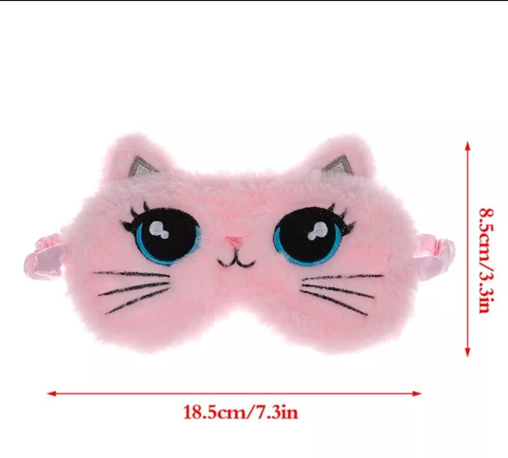 Plush Big Eyes Sleeping Eyepatch Kids Cute Cat Shading Eye Mask For Travel Rest