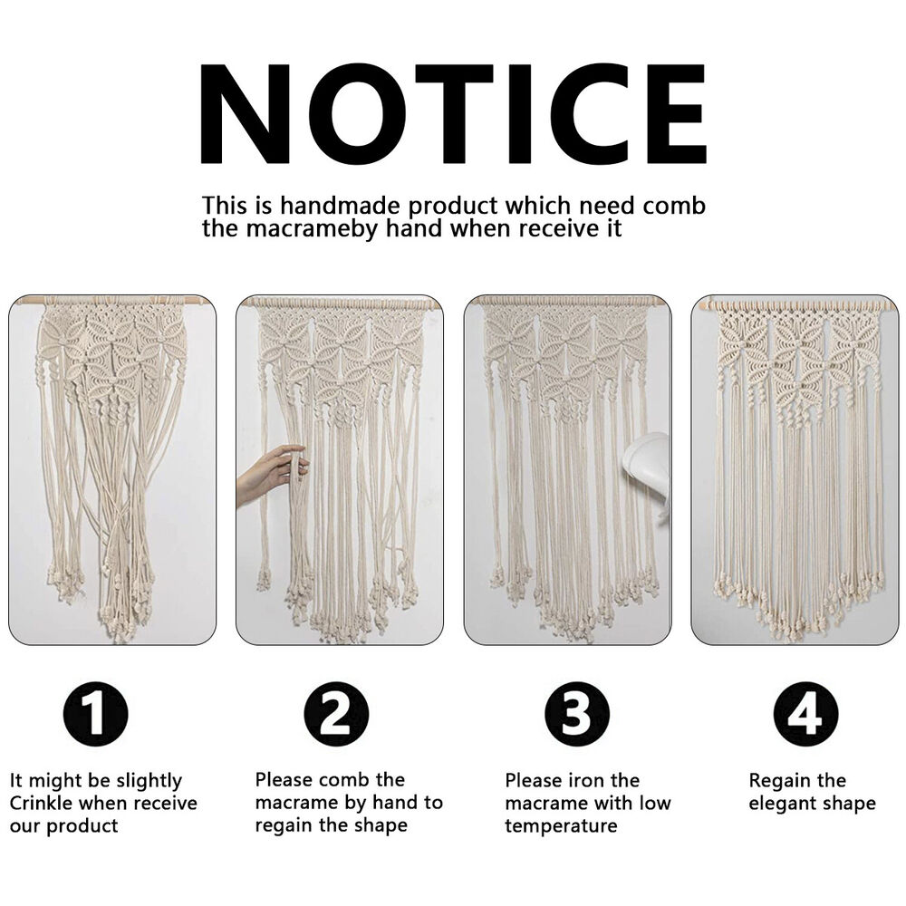 Macrame Wall Hanging Tapestry Handmade Bohemian Ethnic Chic Tapestry Woven Boho