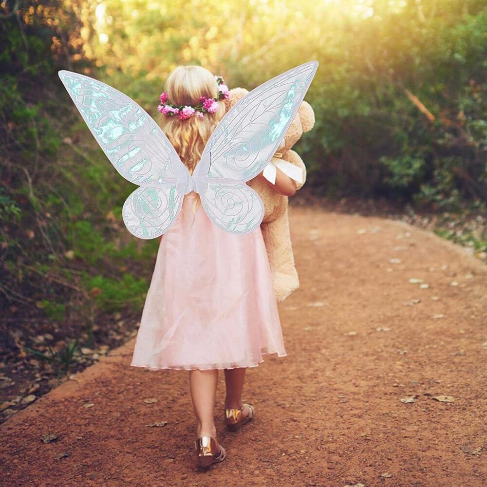 Women Girls Large Butterfly Fairy Wings Costume Sparkle Princess Angel Wing Gift