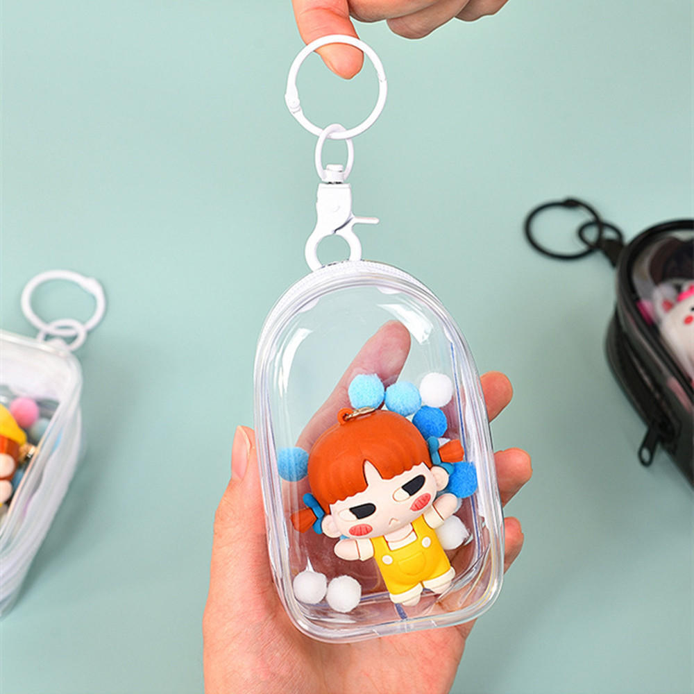 Mini Doll Storage Bag Dustproof Mini Figure Storage Case Tiny Doll Pouch PVC