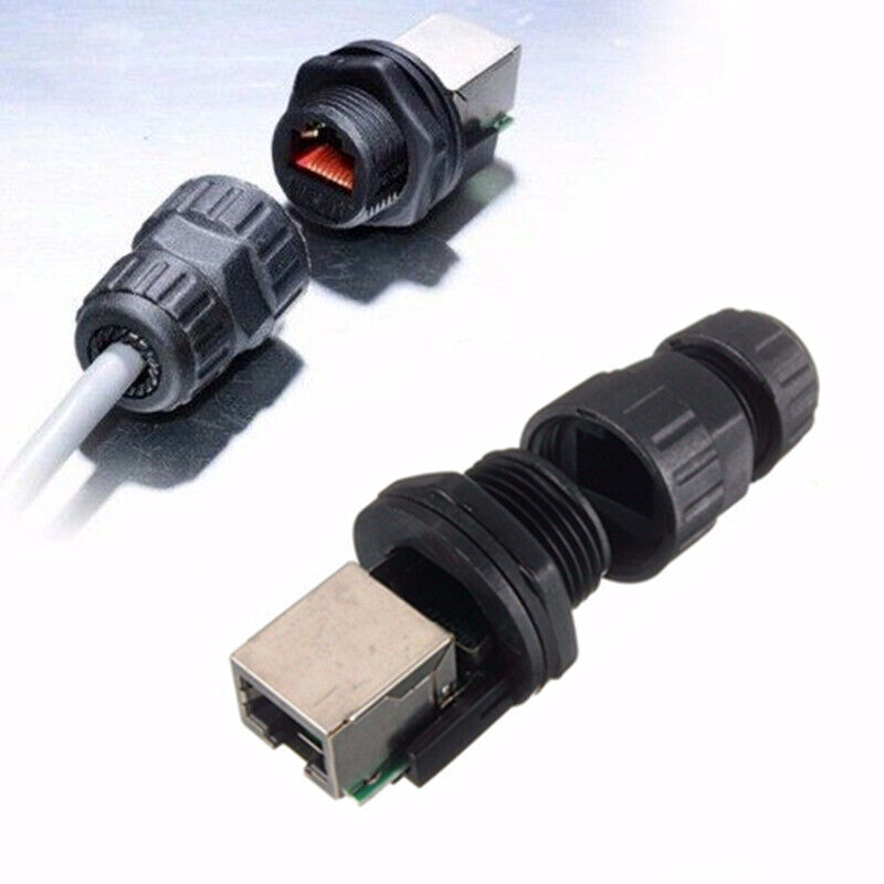 Waterproof RJ45 Ethernet Network AP Plug Jack Socket Connector Wire Cable IP68