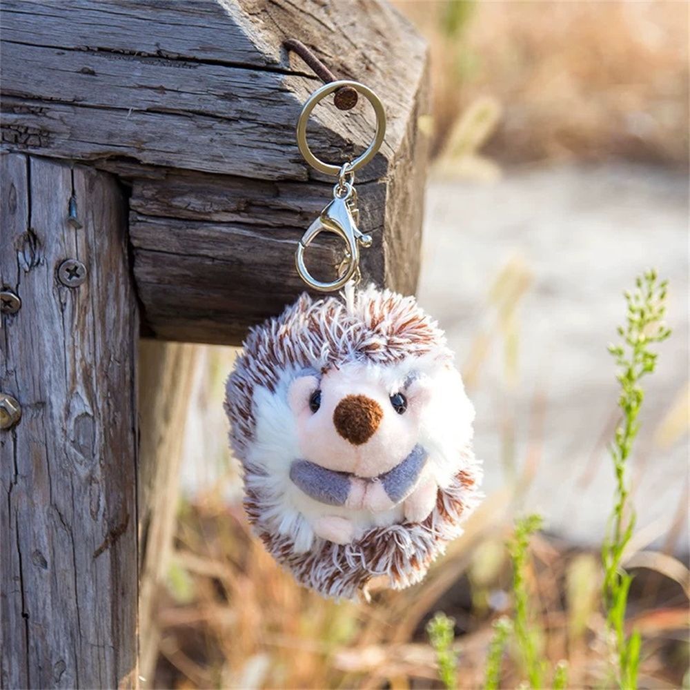 Pendants Plush Keyring Hedgehog Key Chain Auto Animal Keychain Plush Key Chain