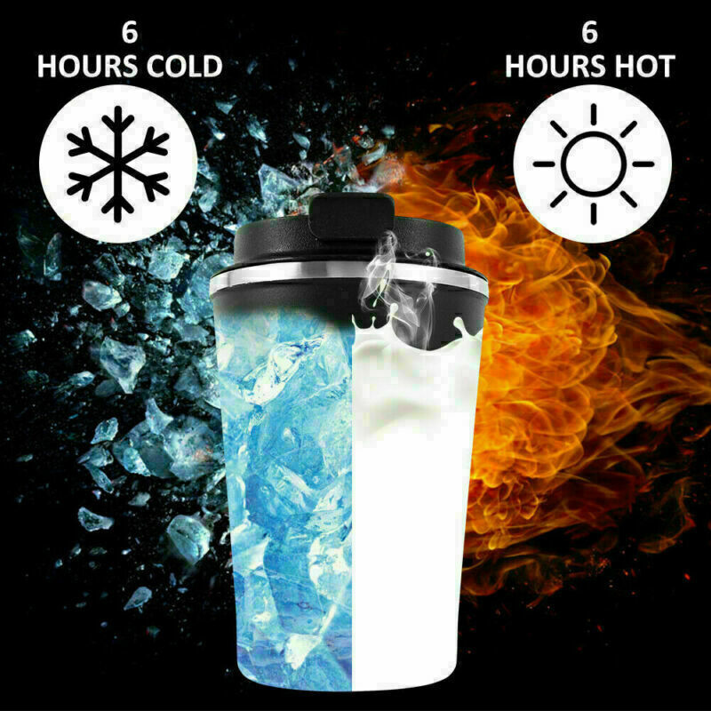 Insulated Reusable Coffee Mug Vacuum Travel Cup Thermal Stainless Steel Flask