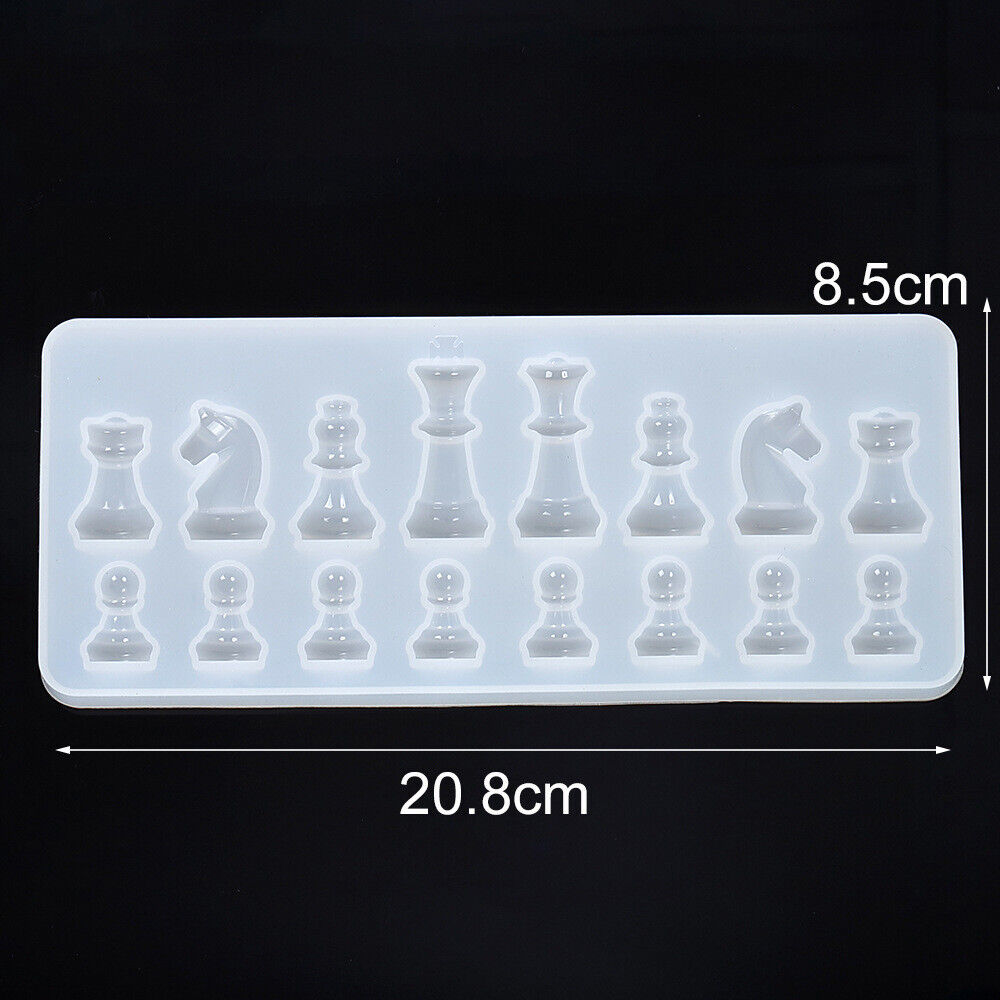 International Chess Checkers Silicone Mould Resin Epoxy Casting DIY Mold Tool