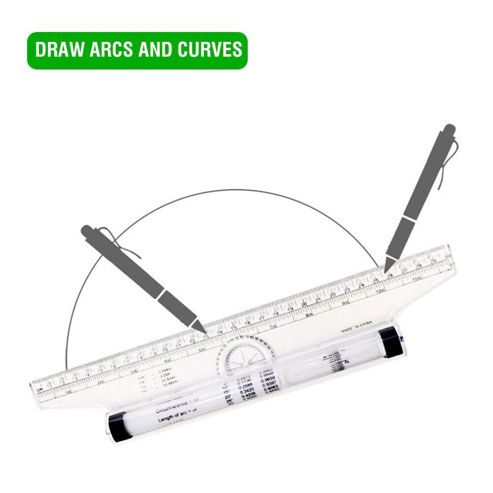 NEW Rolling Pusher Student Design Drawing Roller Ruler Angle Parallel Drawing Ru