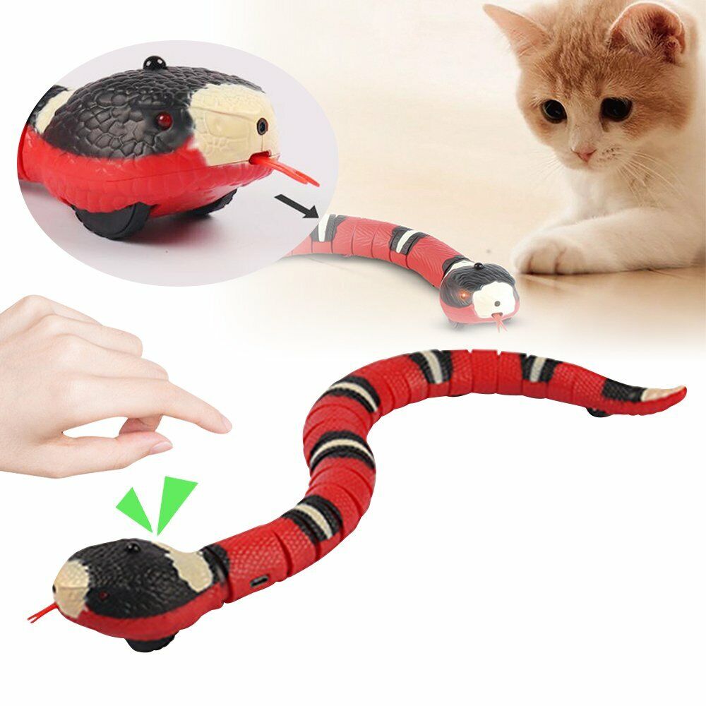 Pet Cat Toy Smart Sensing Snake Toys Cats USB Charging Electron Interactive Toy