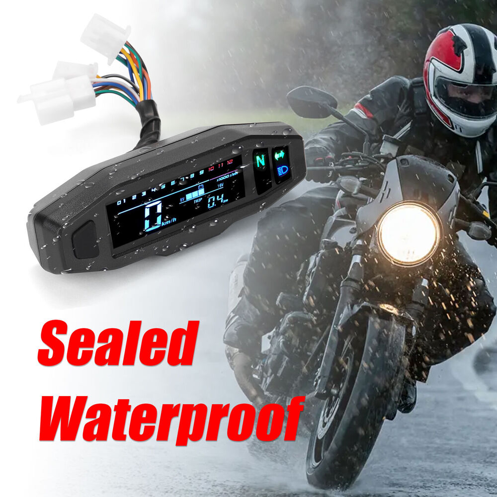 Universal LCD Digital Motorcycle Meter Speedometer Digital Odo-meter Electric