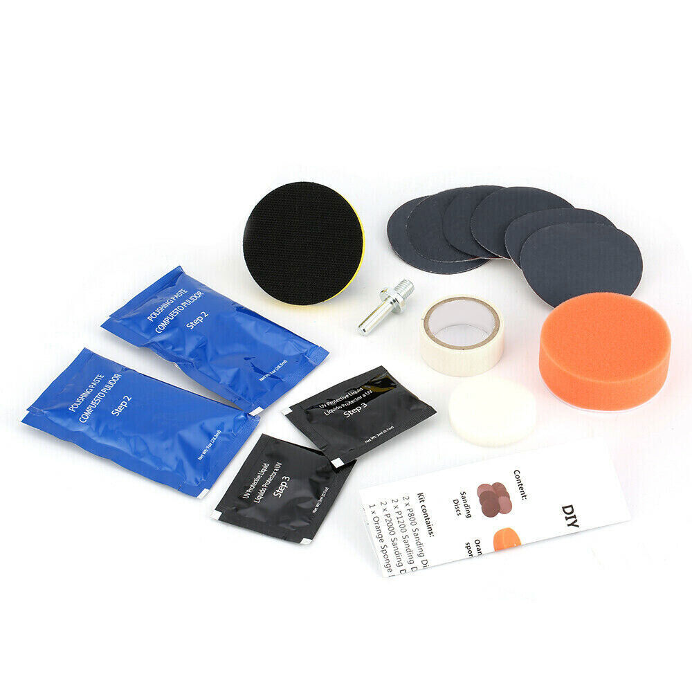 1 set Pro Car Vehicle Headlight Restoration Kit Polishing Sanding Cleaner Repair Tool