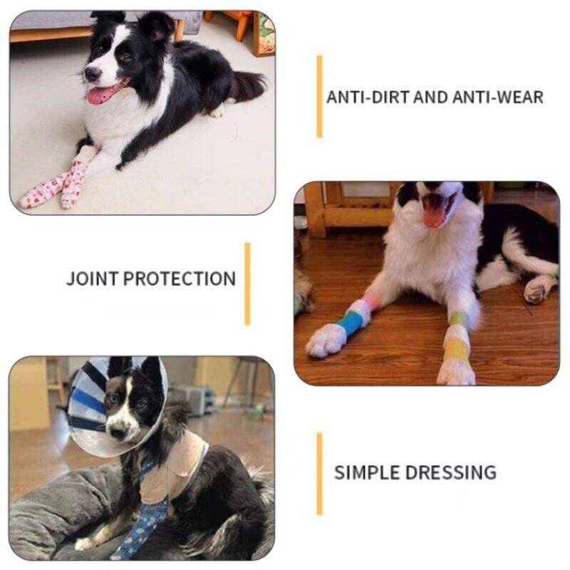 5x Pet Horse Dog Cat Wound Vet Cohesive Bandage Self Adherent Wrap Tape