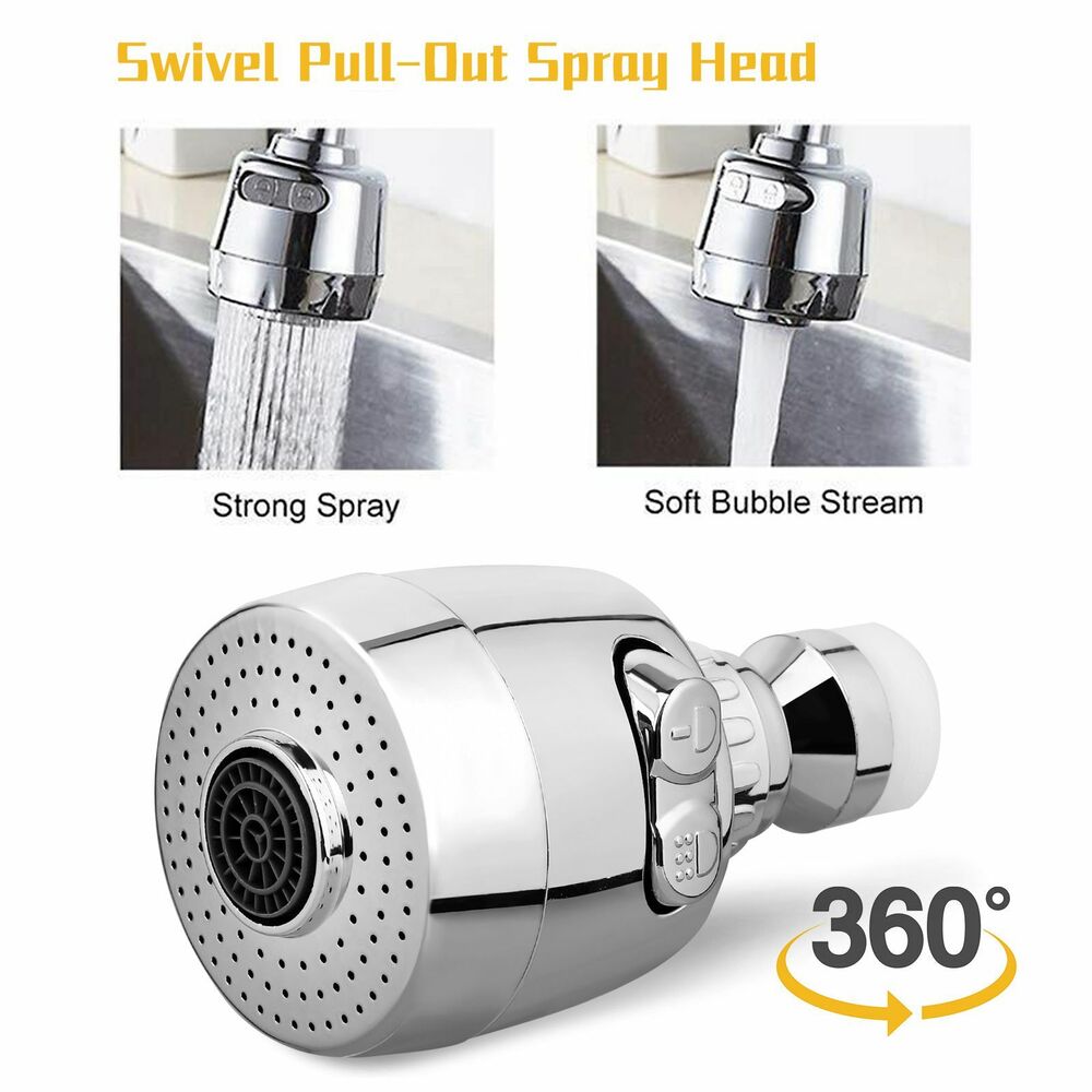 New 360° Swivel Tap faucet Nozzle Kitchen Sprayer Aerator Attachment