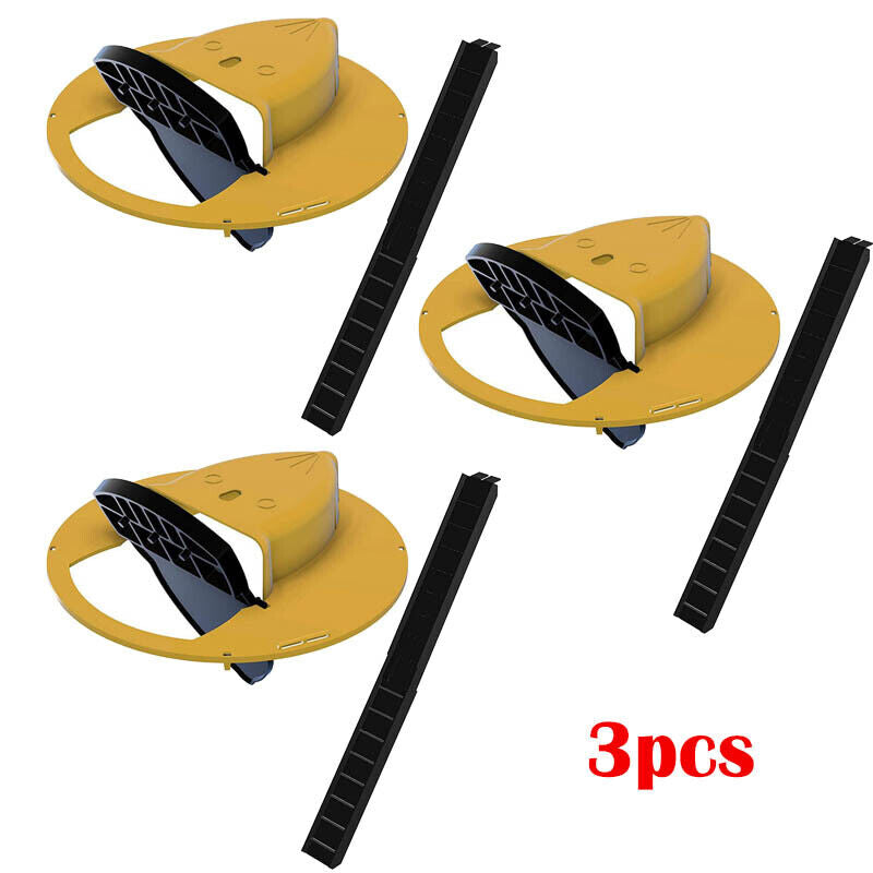 3pcs Mouse Trap - Flip N Slide Bucket Lid Mouse Rat Trap W/Ladder Mouse trap Catcher