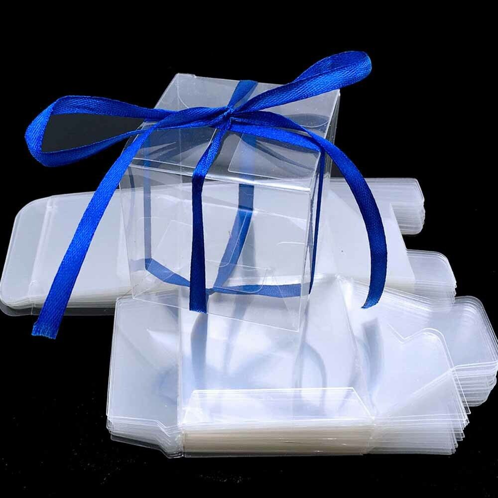 Up To 50X Clear Macaron Square Boxes Bomboniere Wedding Favour Baby 5x5x5 cm