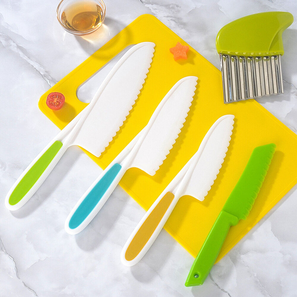 Kids Montessori Kitchen Tools Real-Toddler Safe Knives Set Perfect for Picnics