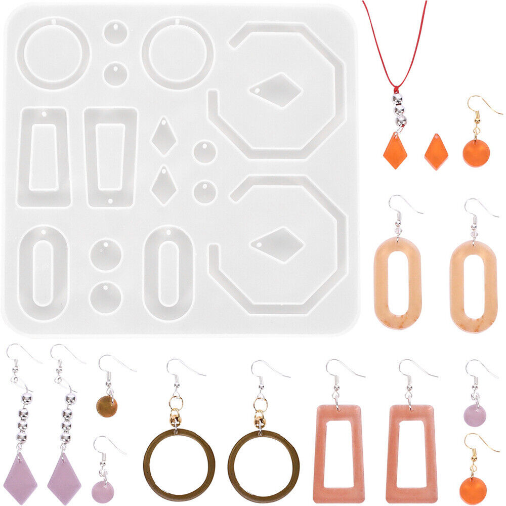 Silicone Earring Pendant Jewelry Making Mold Resin Casting Mould Craft DIY Tool