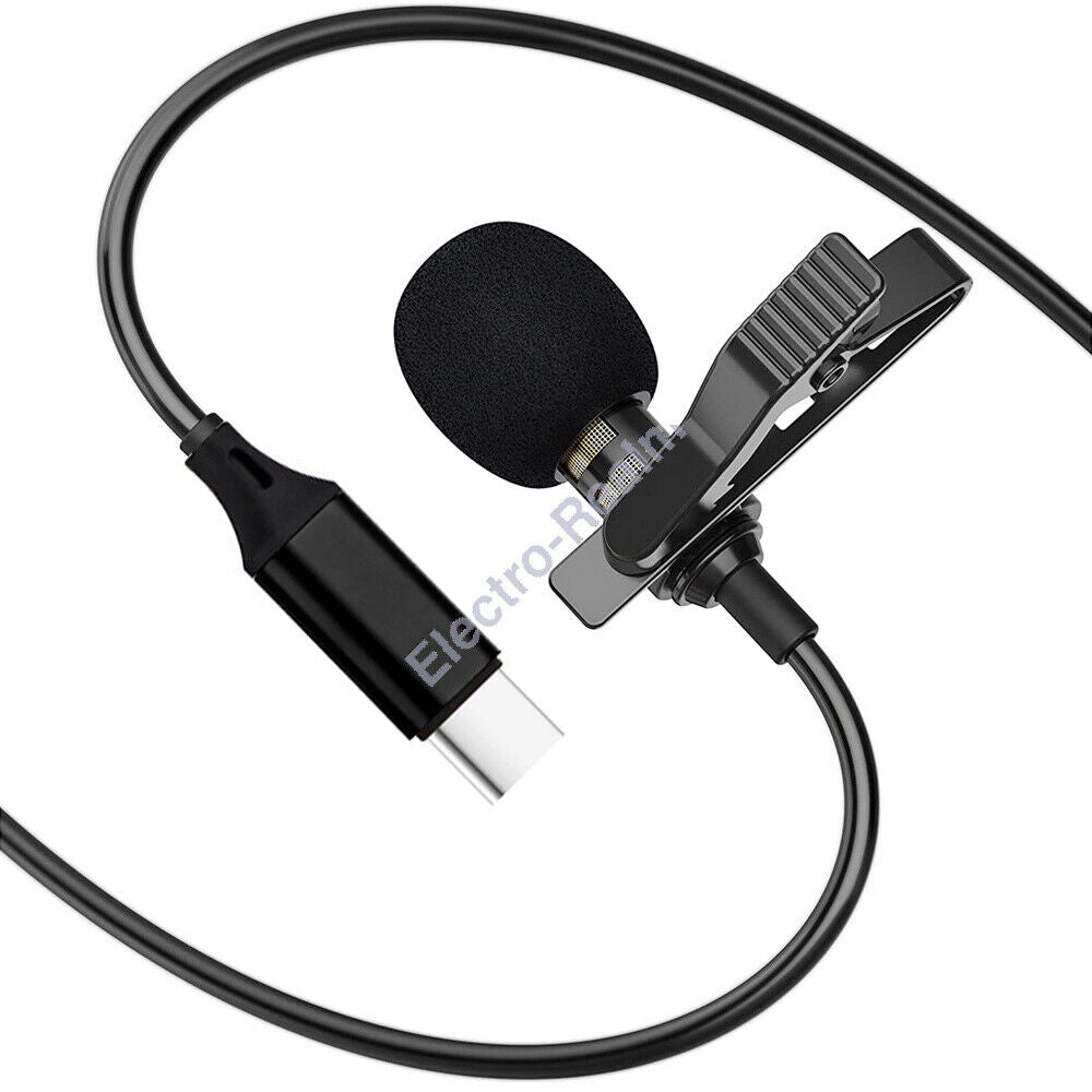 2x Clip-on Lapel Mini Lavalier Mic Microphone 3.5mm For Mobile Phone PC Recording