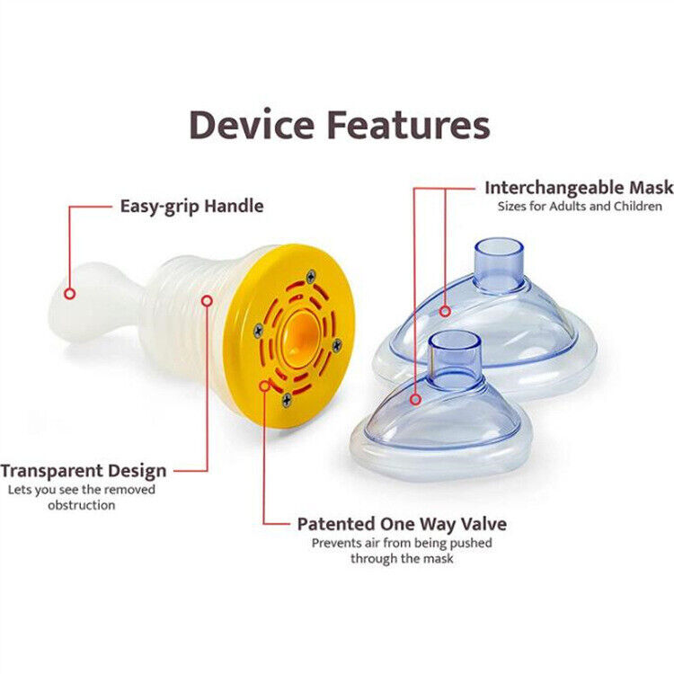 Respiratory Trainer Suffocation Emergency Rescue Mask Heart And Lung Device