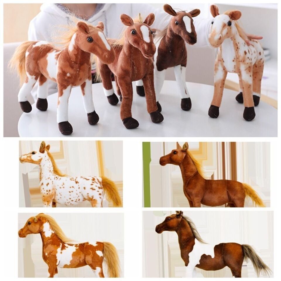 30cm Simulation Horse Plush Toys Cute Stuffed Animal Doll Soft Horse Toy