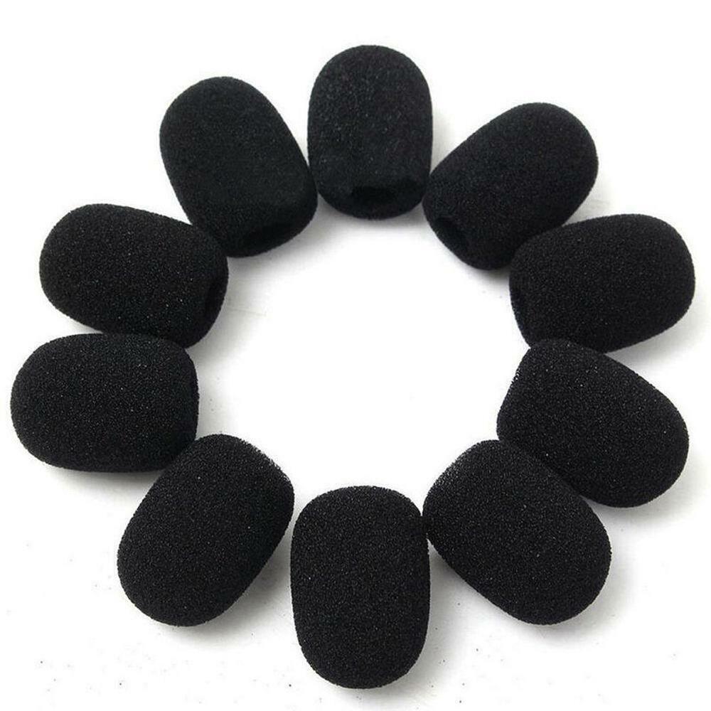 10 Pcs 30x20x8MM Mini Microphone Headset Windscreen Sponge Foam Mic Cover